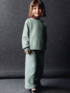 Zara toddler soft touch waffle weave lounge set